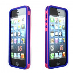 iPhone 5 5S 2 in 1 Bumper  (Pink-Purple)